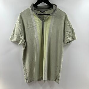 Express Men’s Green Polo Shirt with Front Design Size XL